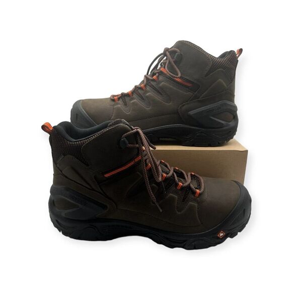 Merrell Strongfield Leather 6" Waterproof Comp Toe Boot‎ Brown J099341 Size 15 - Picture 1 of 9